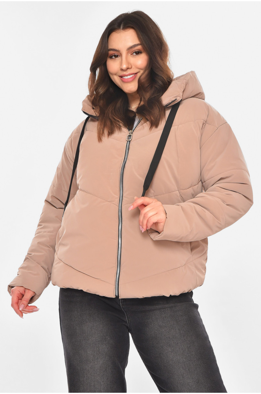 Куртка женская демисезонная пудрового цвета Уценка 210817