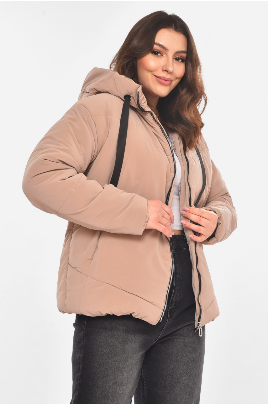 Куртка женская демисезонная пудрового цвета Уценка 210817