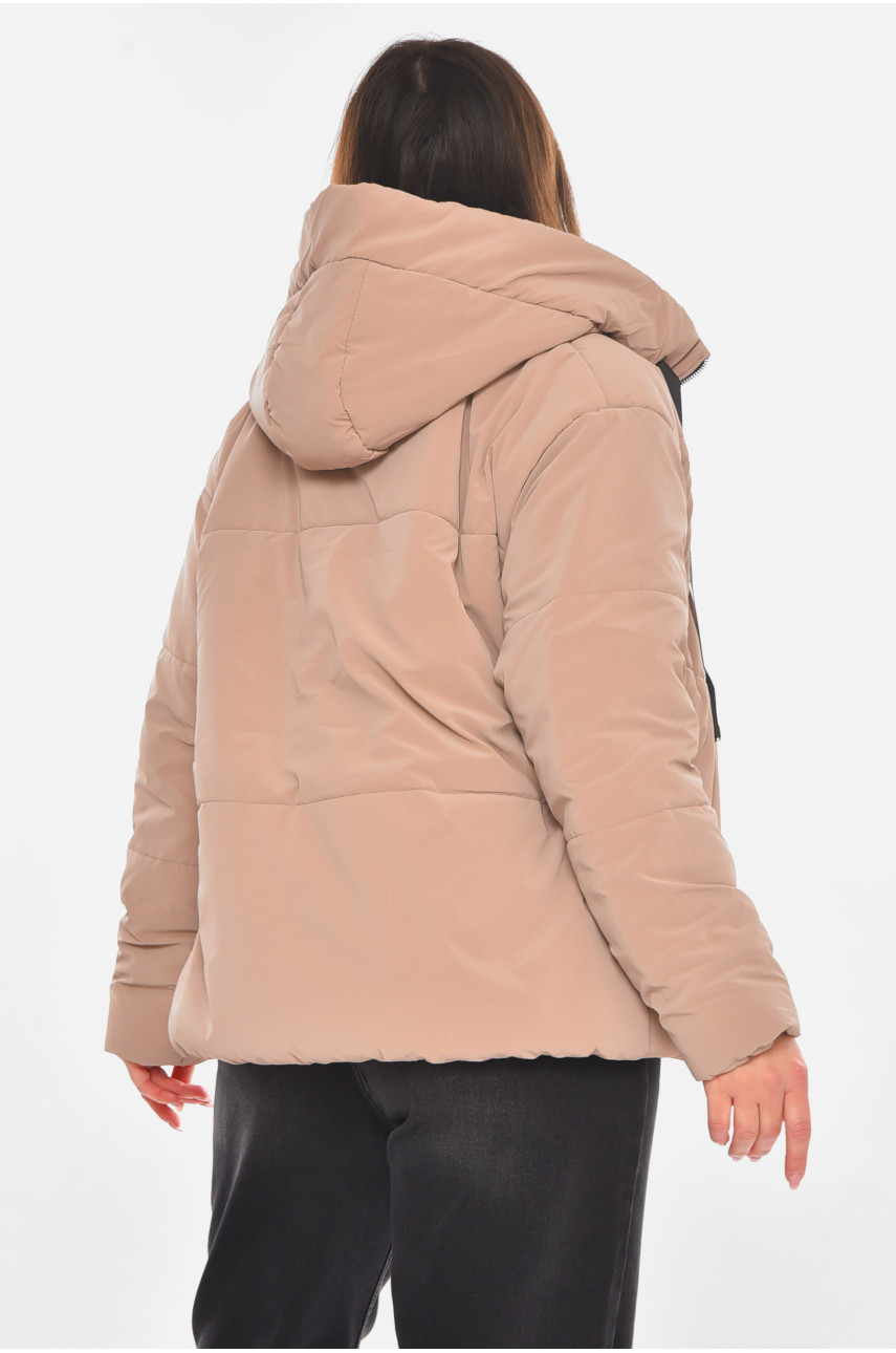 Куртка женская демисезонная пудрового цвета Уценка 210817