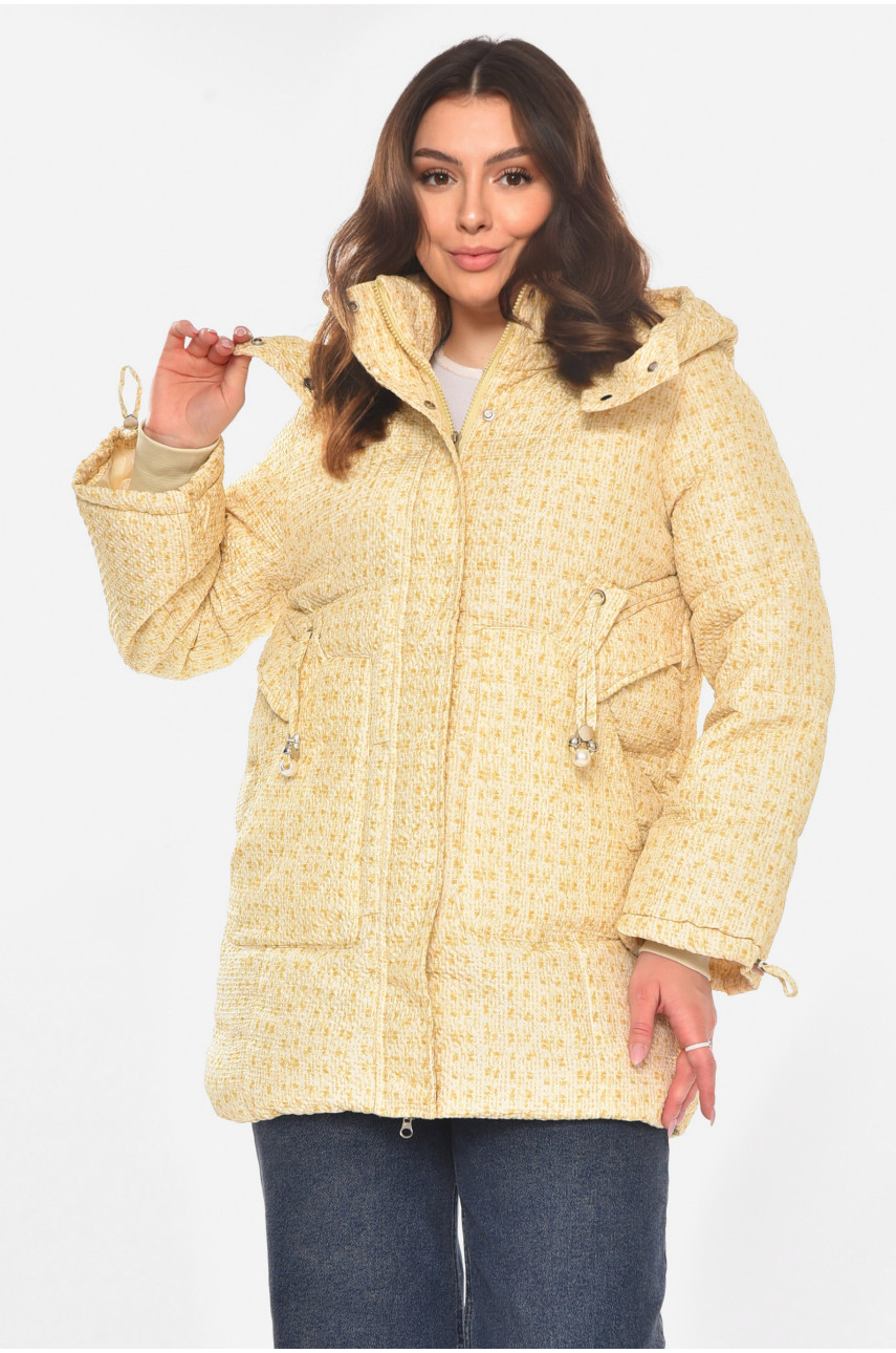 Куртка женская демисезонная бежевого цвета 8802 210834