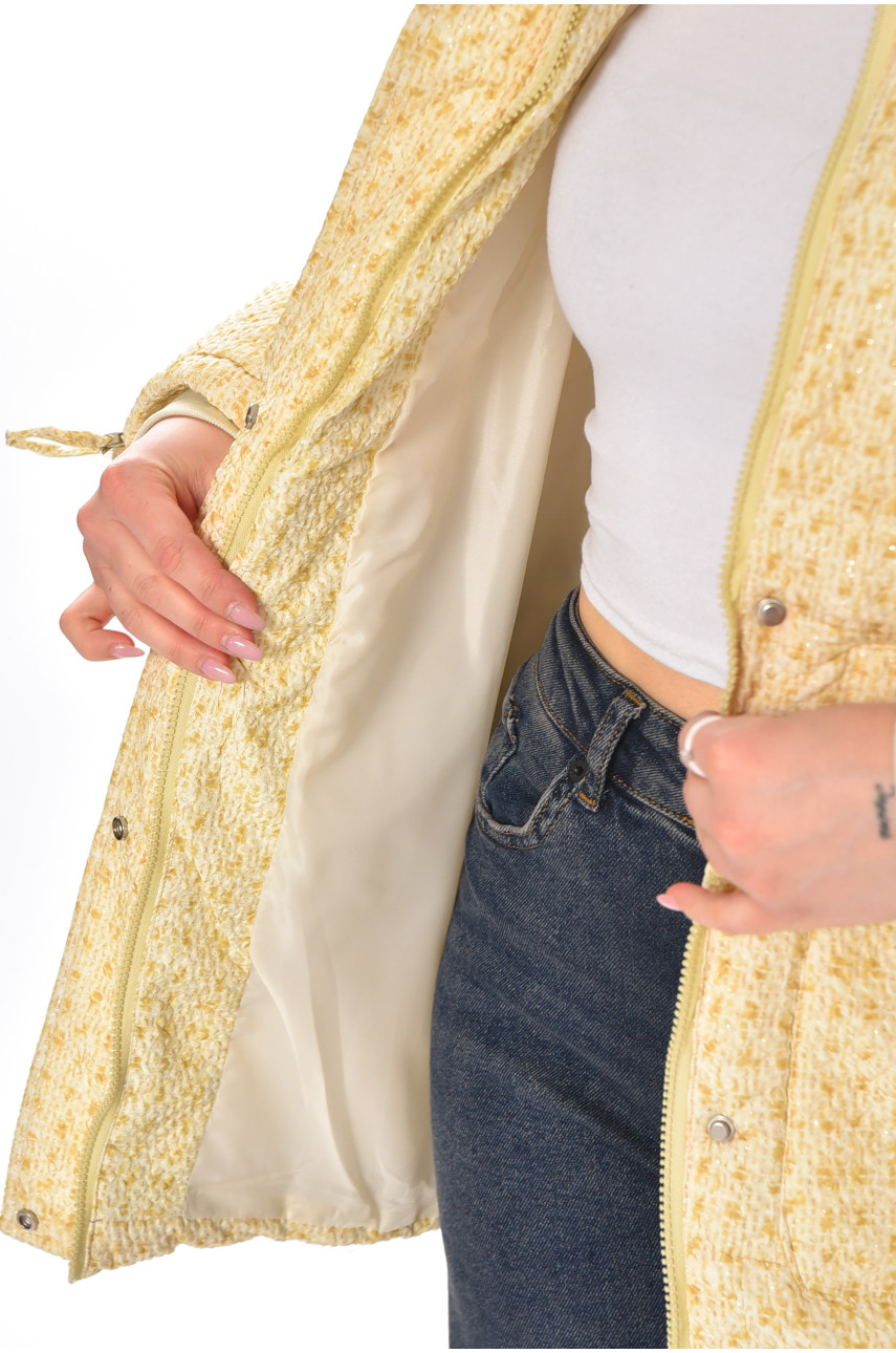 Куртка женская демисезонная бежевого цвета 8802 210834