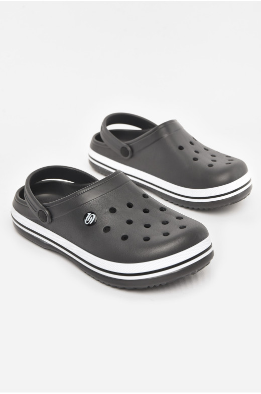 Кроксы мужские темно-серого цвета 224 210842