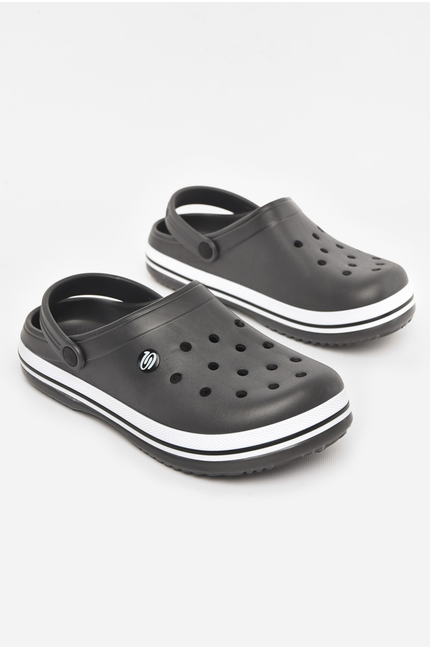 Кроксы мужские темно-серого цвета 224 210842