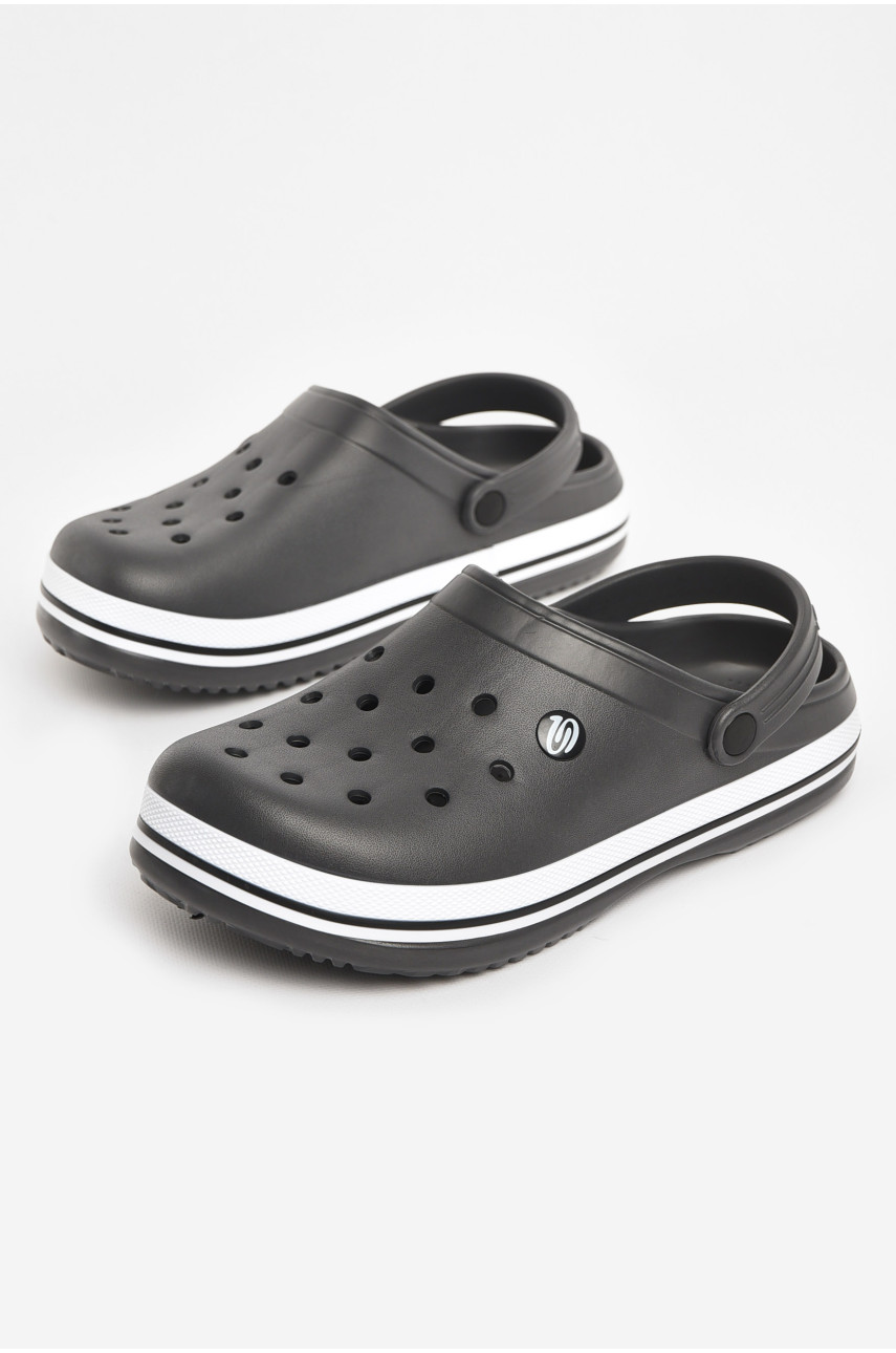 Кроксы мужские темно-серого цвета 224 210842