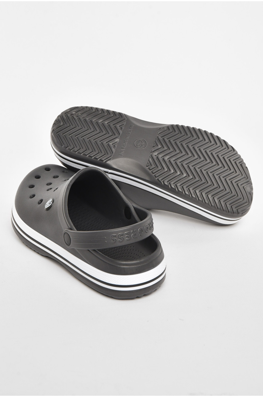 Кроксы мужские темно-серого цвета 224 210842