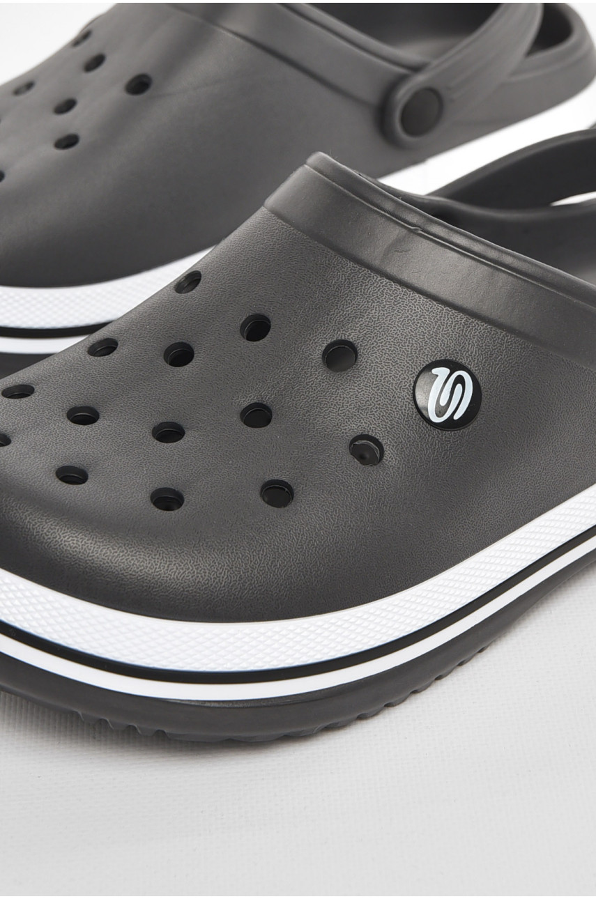 Кроксы мужские темно-серого цвета 224 210842