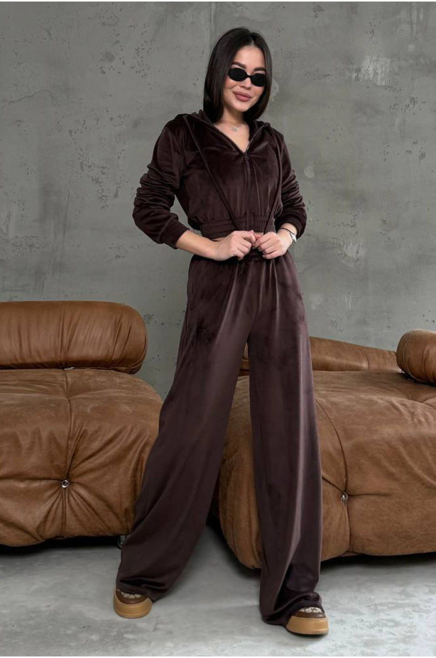 Спортивний костюм жіночий коричнивого кольору 1053 210857
