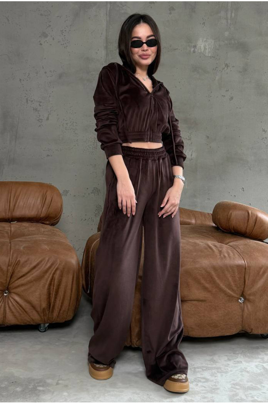 Спортивний костюм жіночий коричнивого кольору 1053 210857
