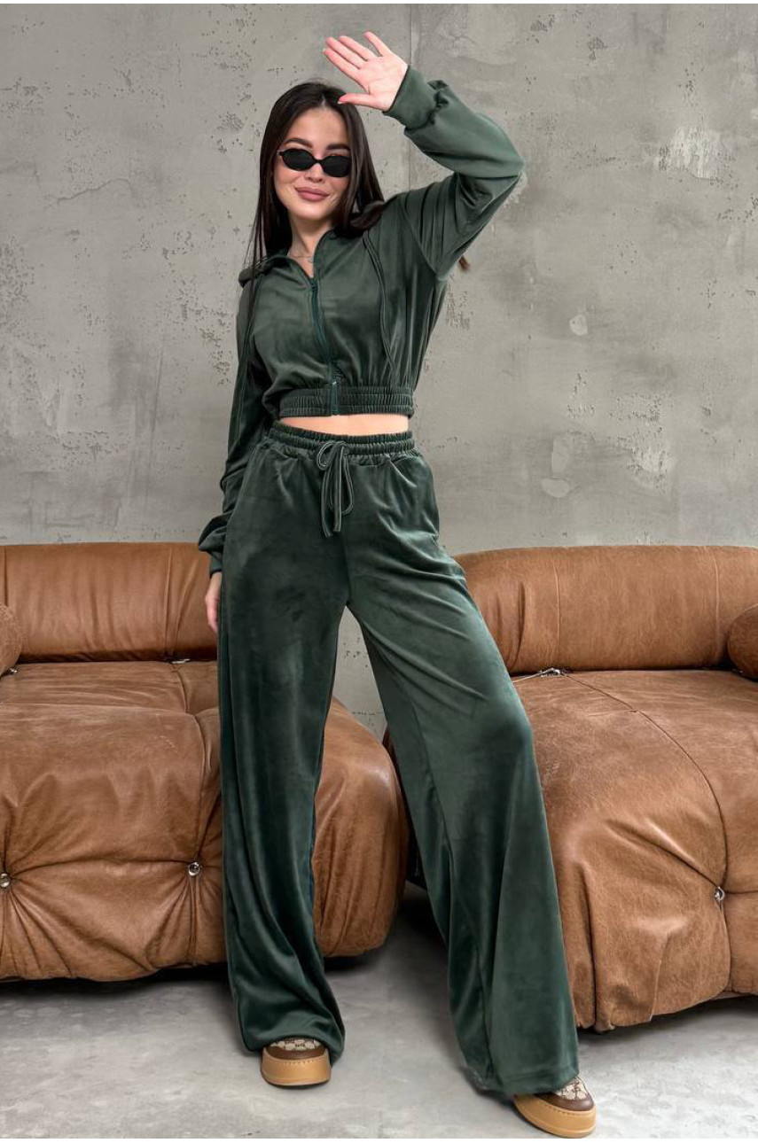 Спортивний костюм жіночий кольору хакі 1053 210858