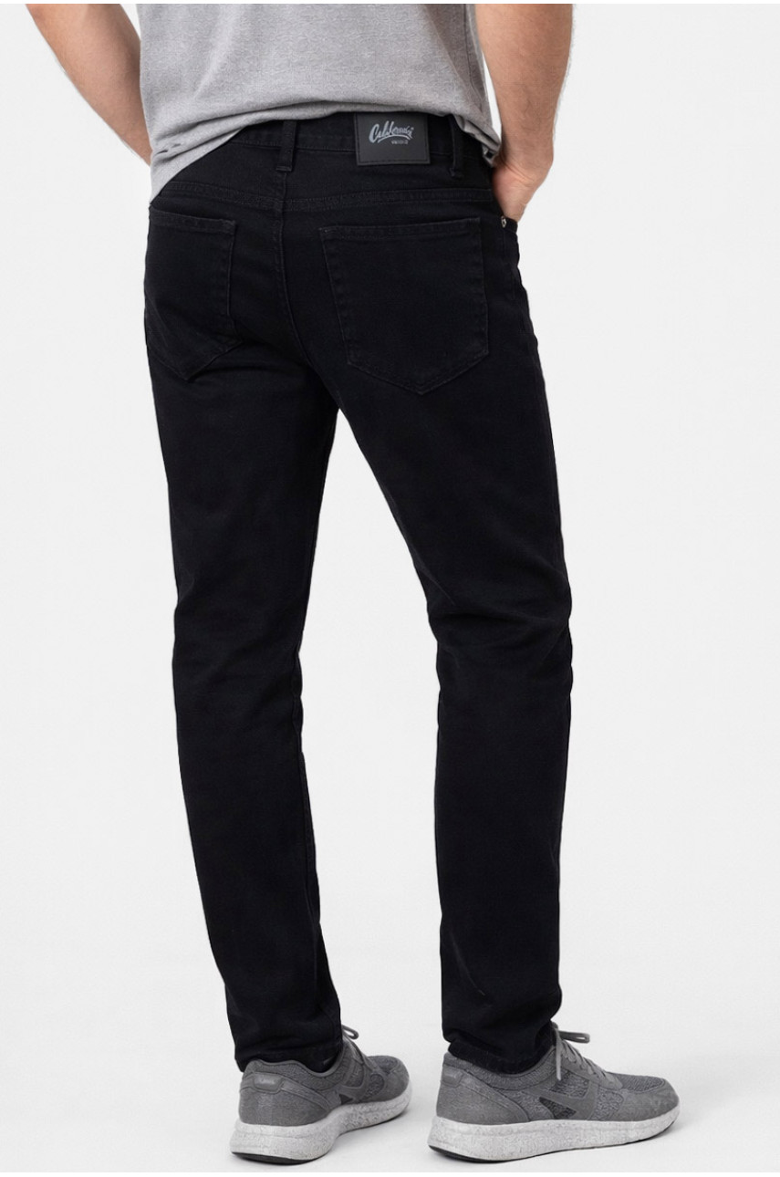 Джинсы мужские однотонные черного цвета SL8350 210869