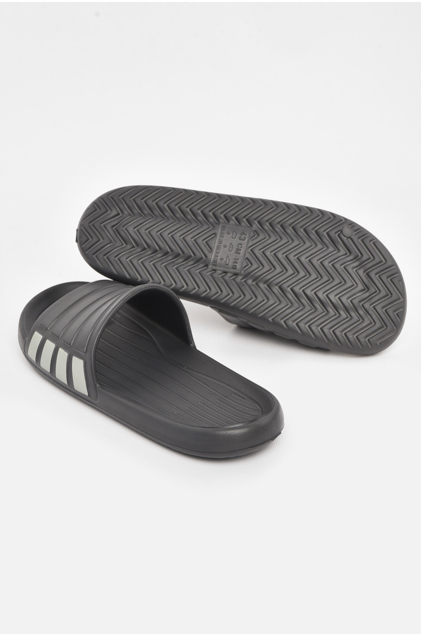 Шлепанцы мужские пена темно-серого цвета L-140 210894 Шлепанцы мужские пена темно-серого цвета L-140 210894