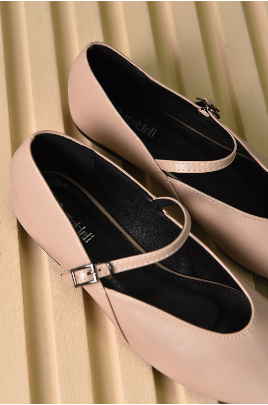 Балетки женские светло-бежевого цвета W 953-16 210909