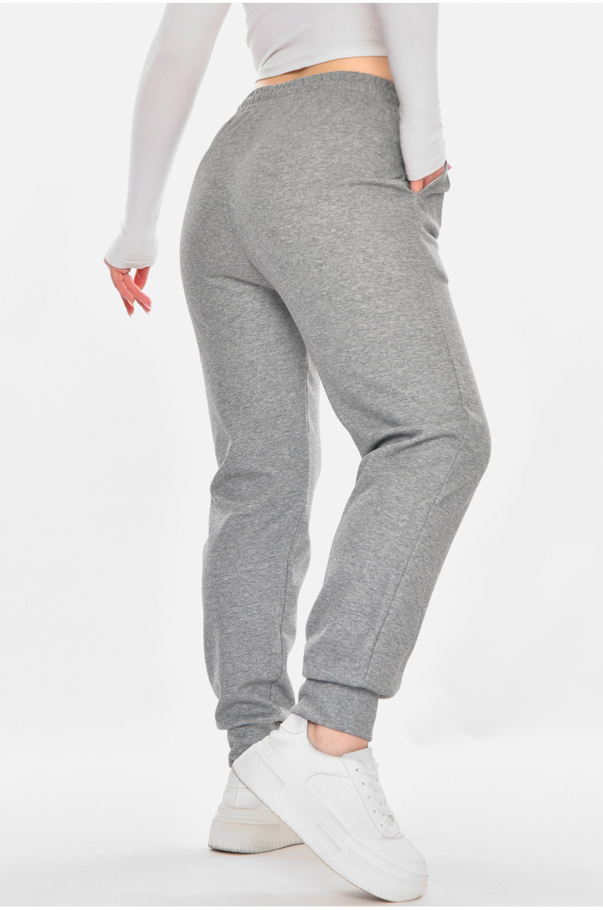 Спортивные штаны женские серого цвета 9654-4 210915
