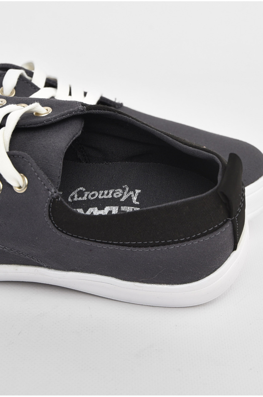 Кеды мужские серого цвета на шнуровке 2407 210931