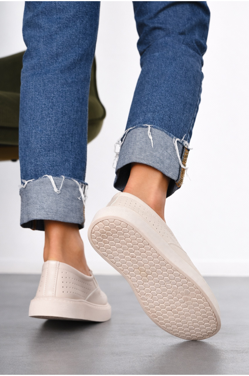 Слипоны женские молочного цвета 2024-88-3 210970 Слипоны женские молочного цвета 2024-88-3 210970