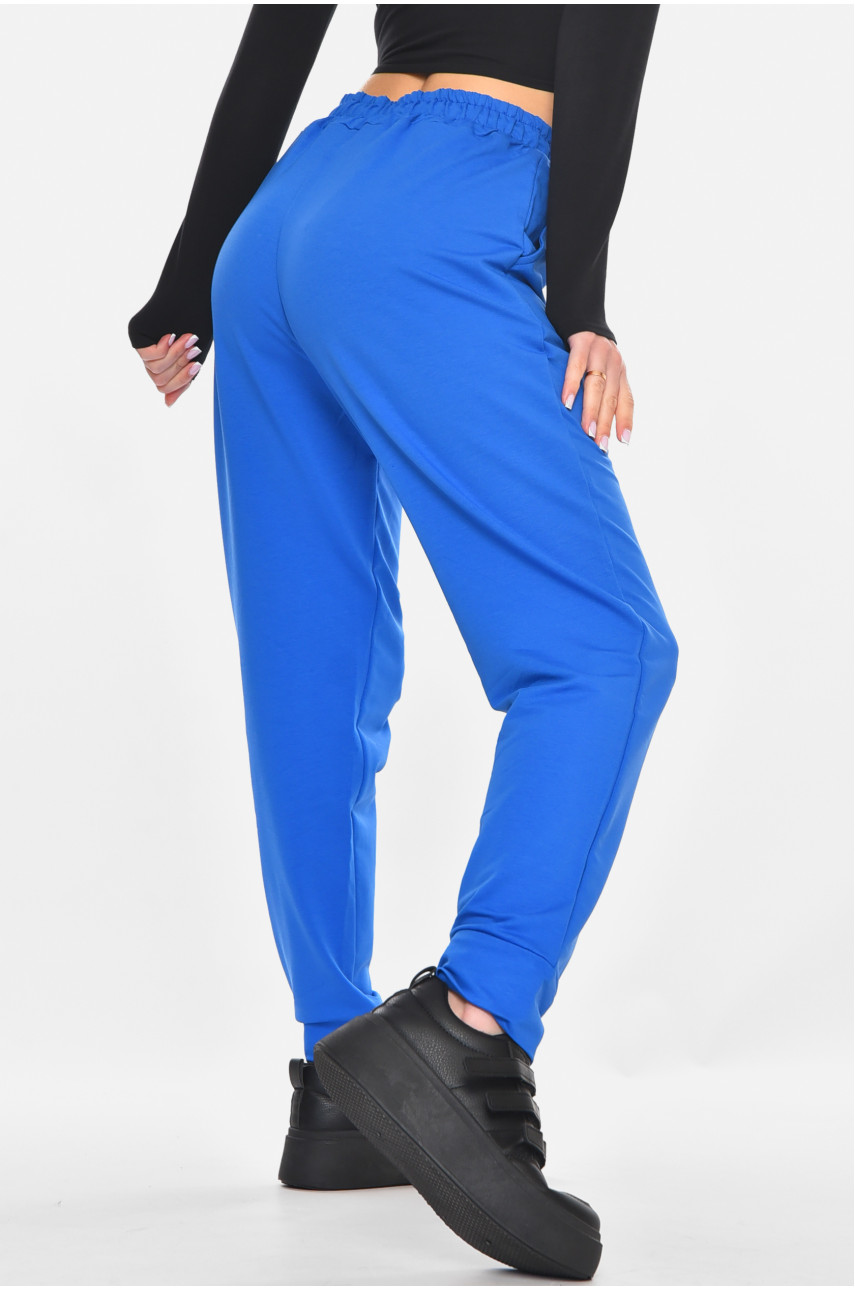 Спортивні штани жіночі однотонні синього кольору 362 210971 Спортивні штани жіночі однотонні синього кольору 362 210971