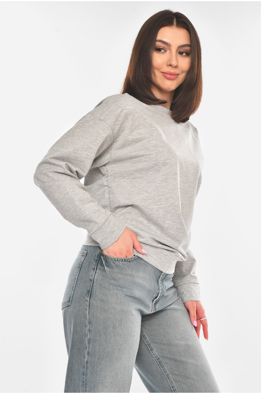 Світшот жіночий однотонний сірого кольору 363 210974