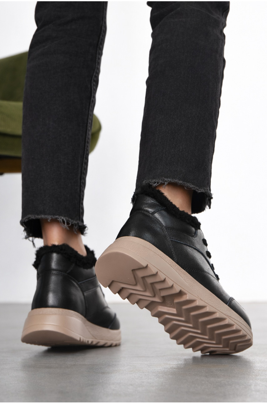 Ботинки женские зимние черного цвета 650-7-1 210975 Ботинки женские зимние черного цвета 650-7-1 210975