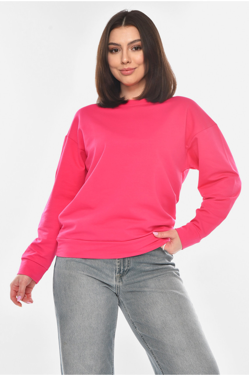 Світшот жіночий однотонний малинового кольору 363 210979