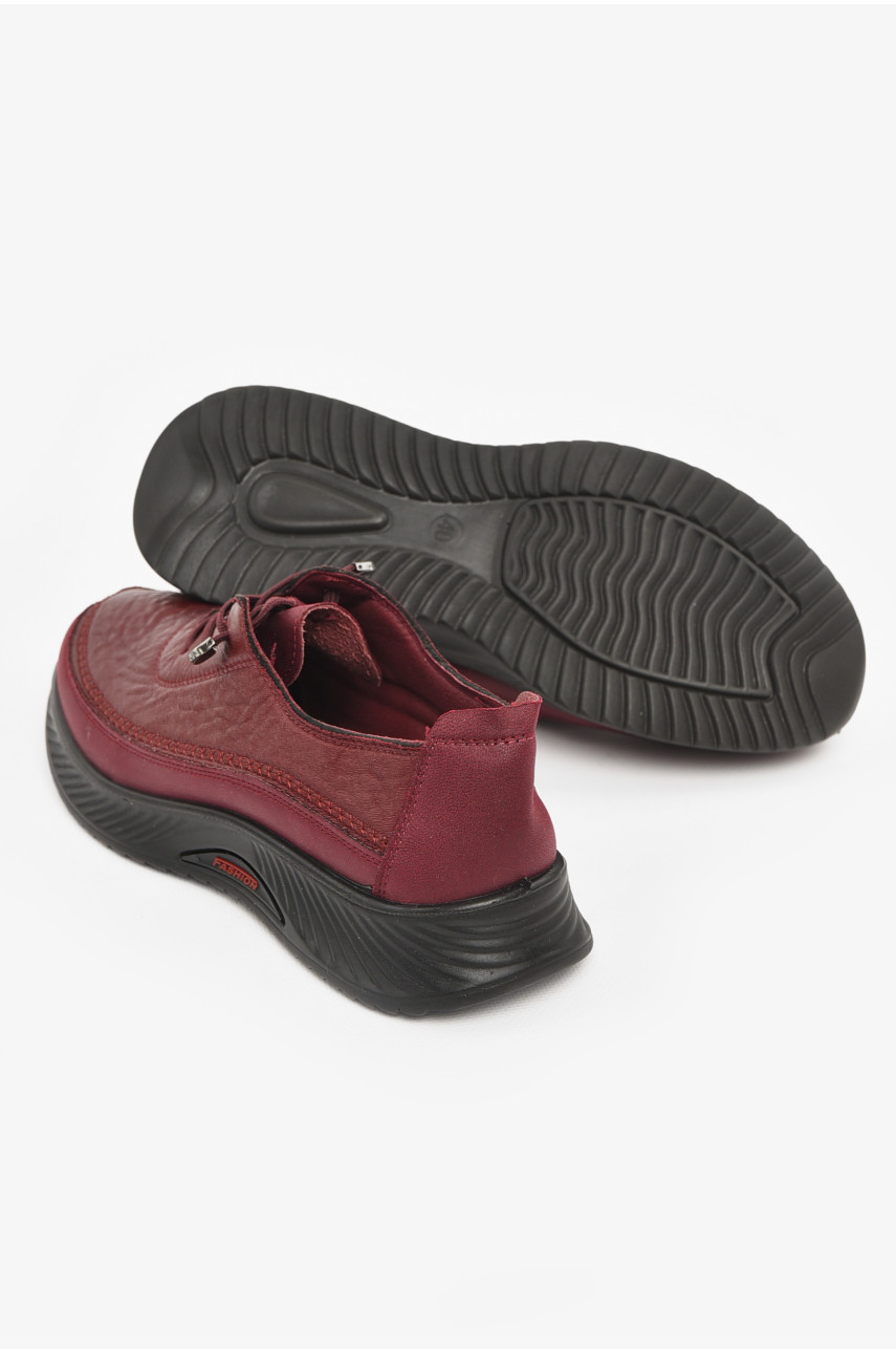 Кроссовки женские бордового цвета 05-2 210990