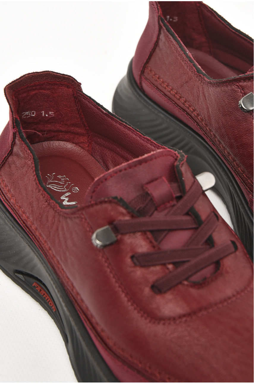 Кроссовки женские бордового цвета 05-2 210990