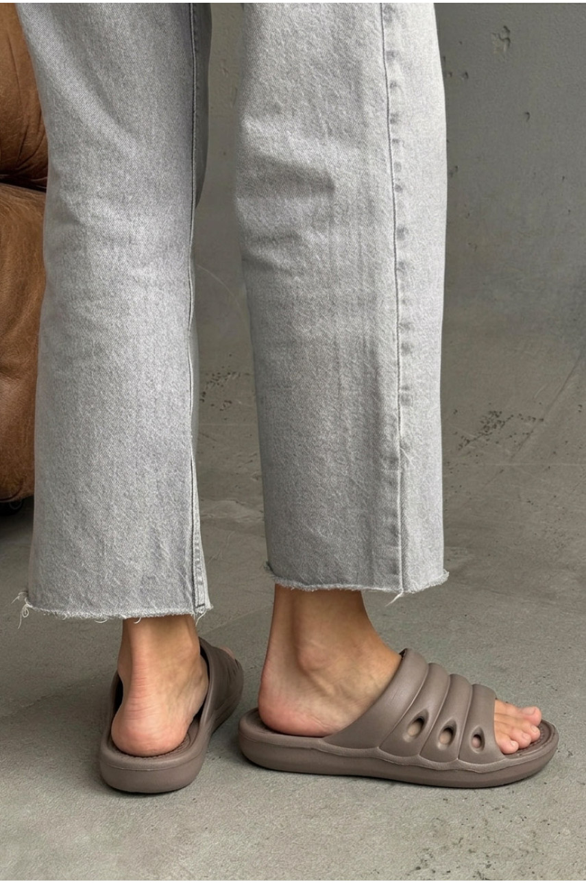 Шлепанцы пена женские коричневого цвета С-78 210999