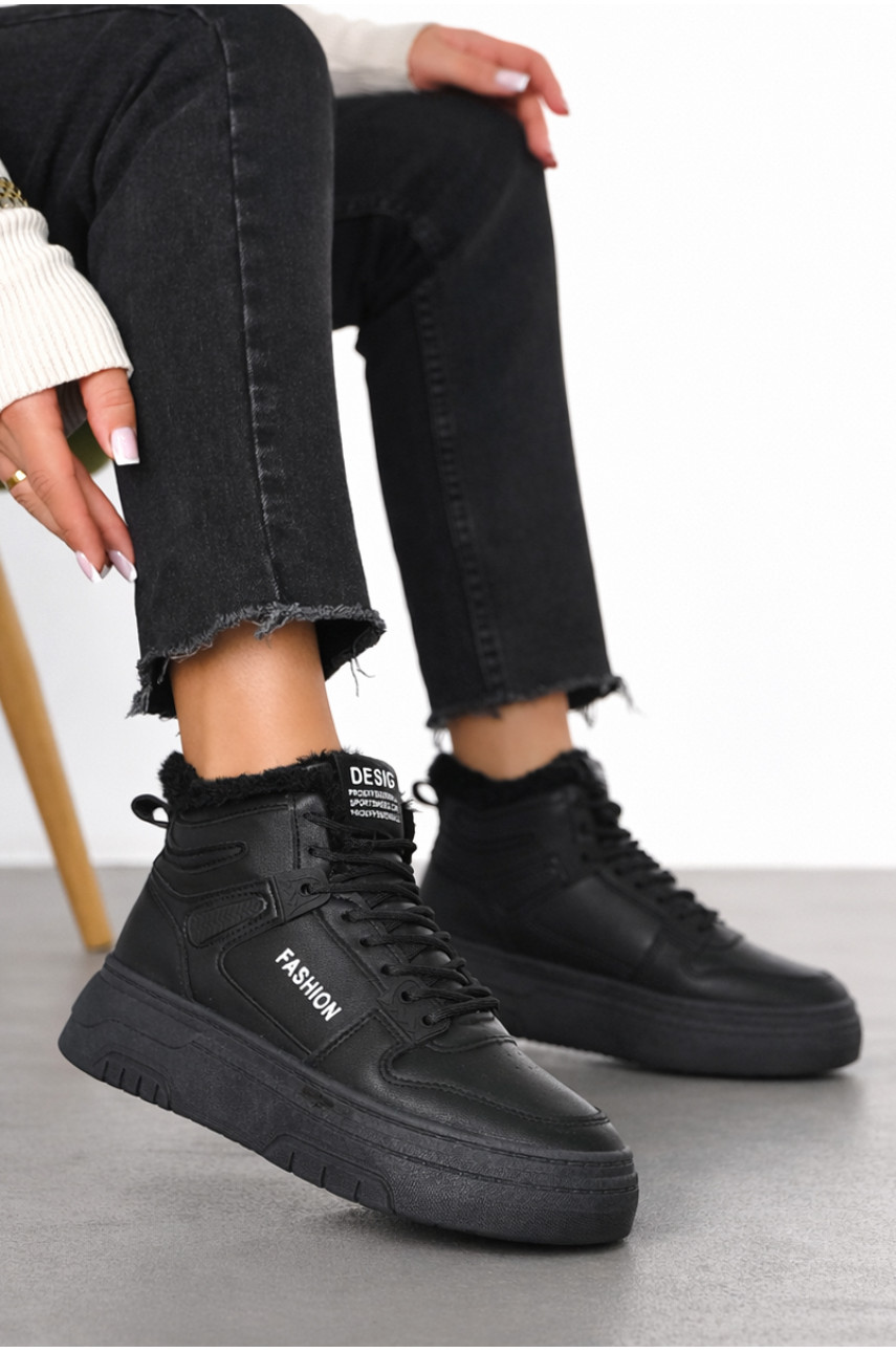 Кроссовки женские черного цвета зима 2024-1-1 211002