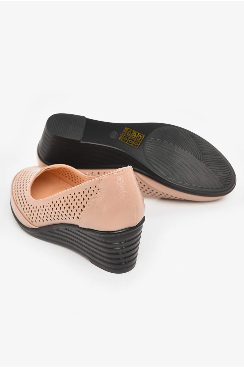 Туфли женские бежевого цвета 02-5в 211005