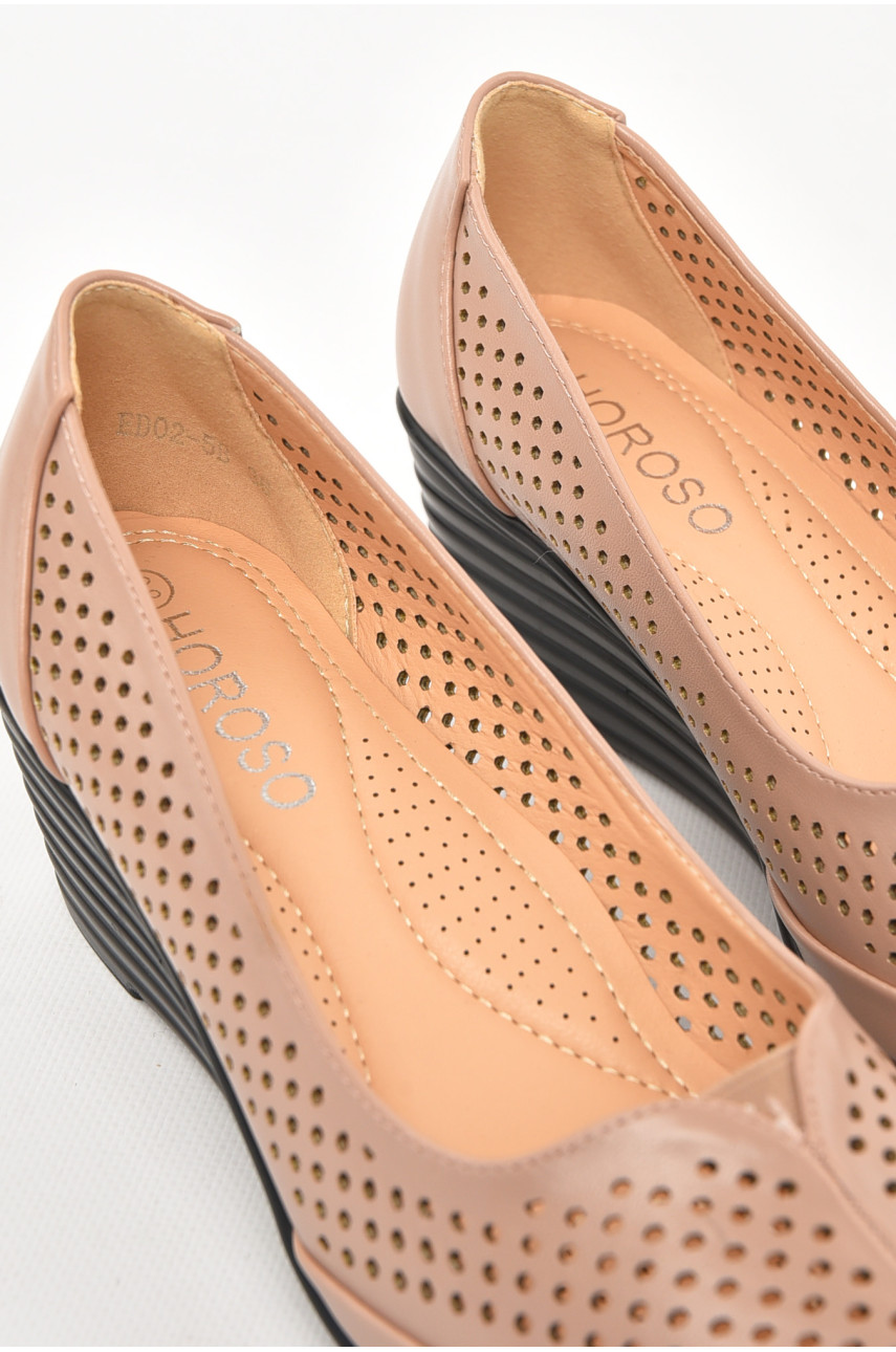 Туфли женские бежевого цвета 02-5в 211005