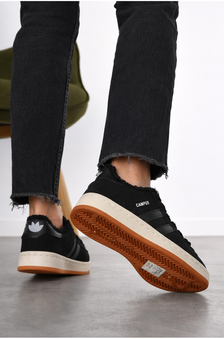 Кроссовки женские черного цвета зима 9367-2 211010