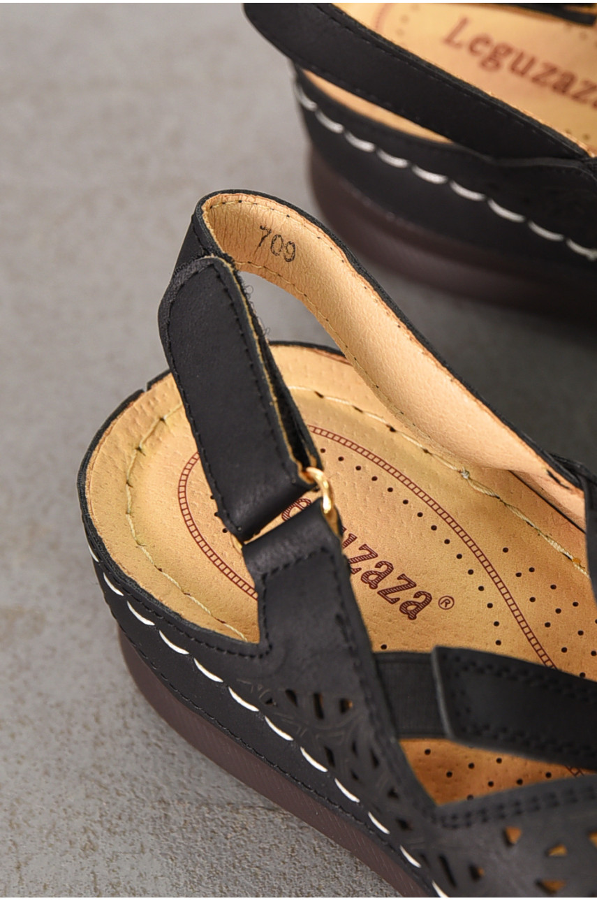 Босоножки женские черного цвета 709 211011