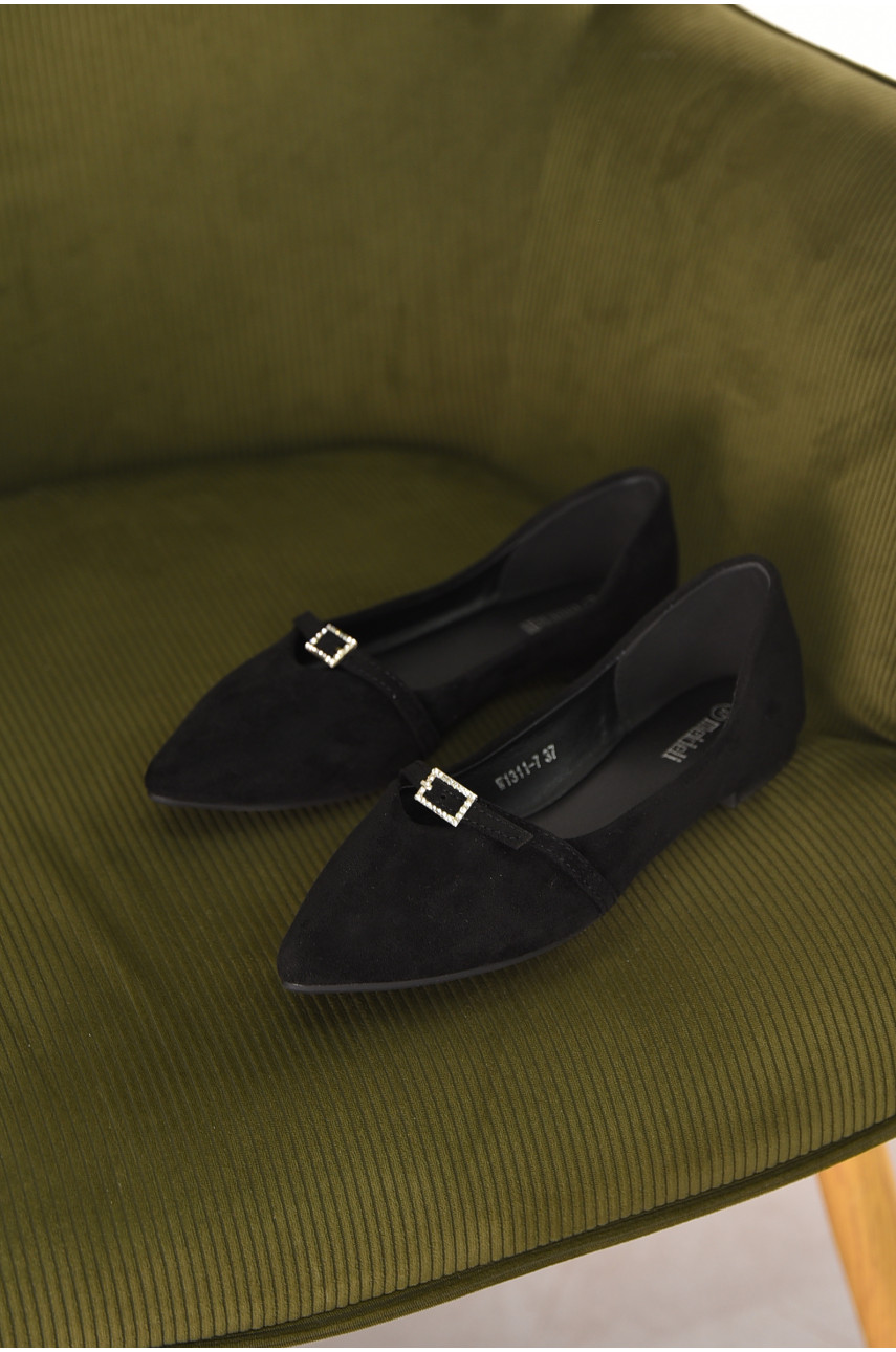 Балетки женские черного цвета W1311-7 211014