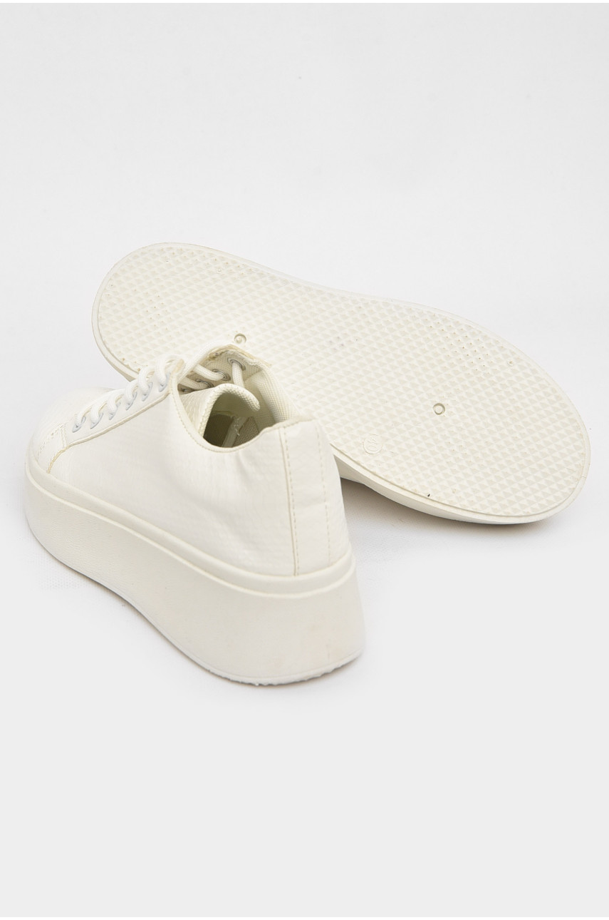 Кроссовки женские белого цвета на шнуровке 2024-10-2 211021