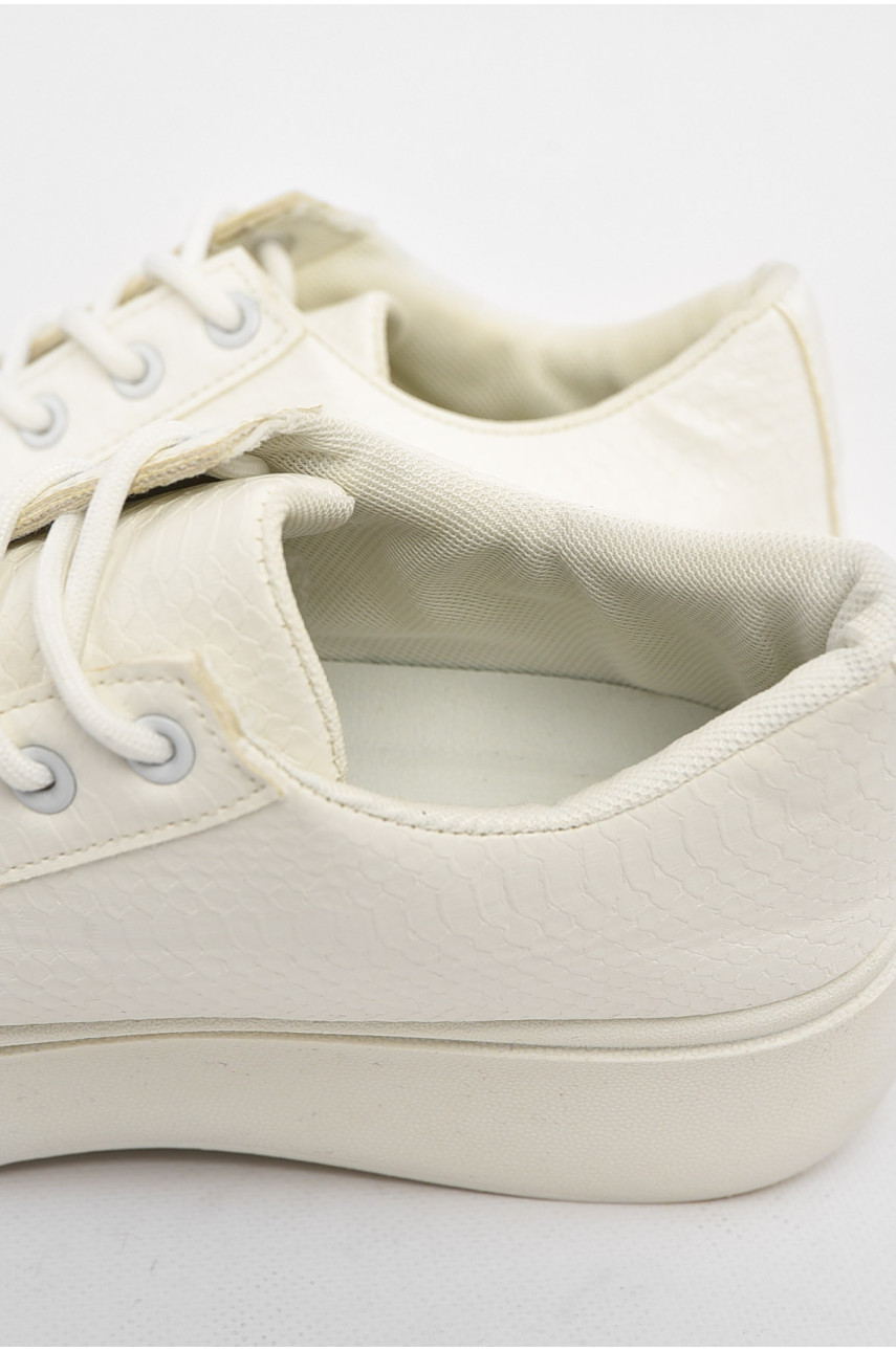 Кроссовки женские белого цвета на шнуровке 2024-10-2 211021