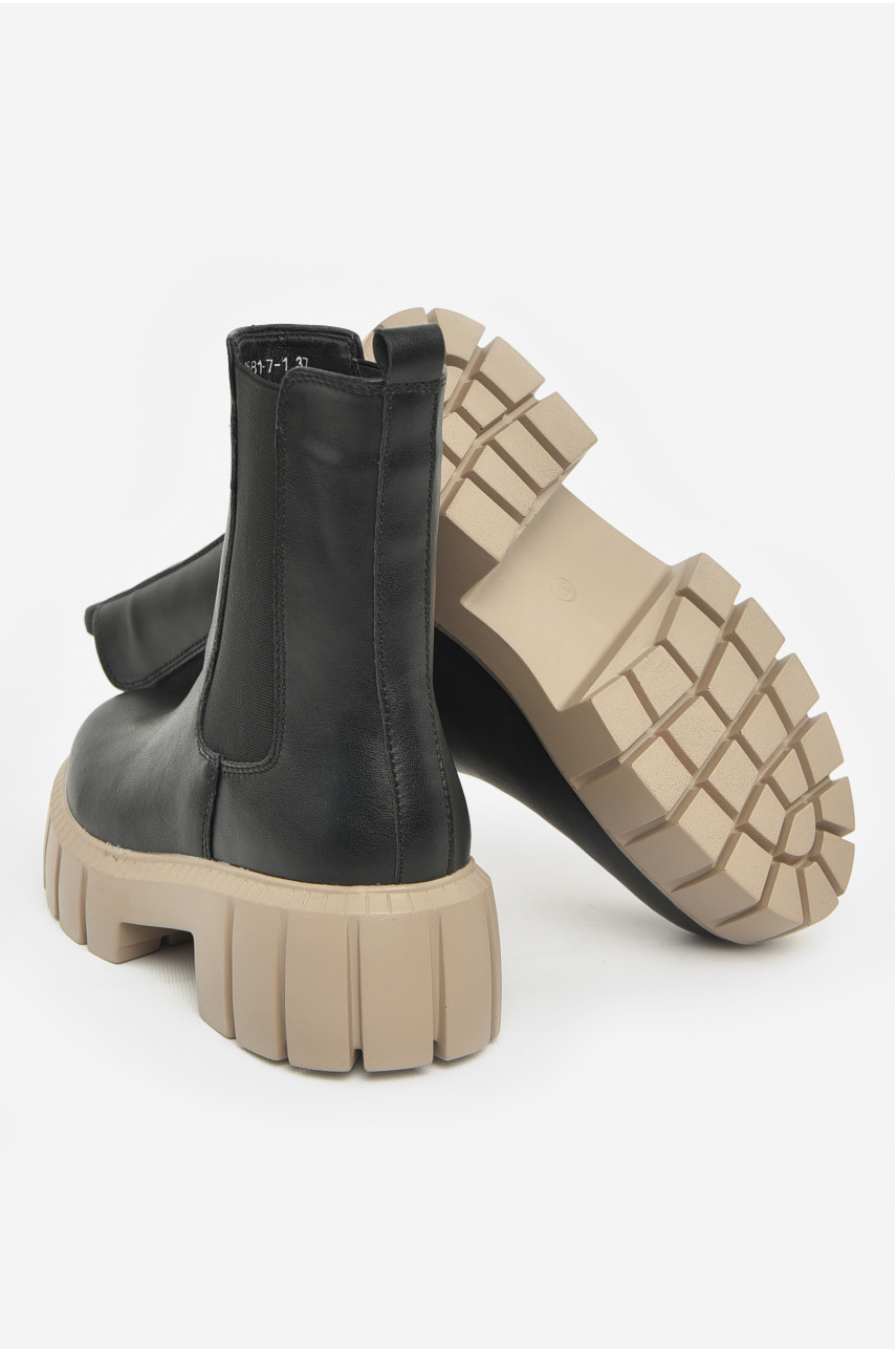 Ботинки женские зимние черного цвета 581-7-1 211022 Ботинки женские зимние черного цвета 581-7-1 211022