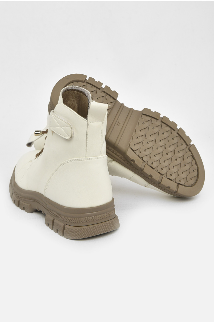 Ботинки женские зимние белого цвета 1081-2 211033 Ботинки женские зимние белого цвета 1081-2 211033