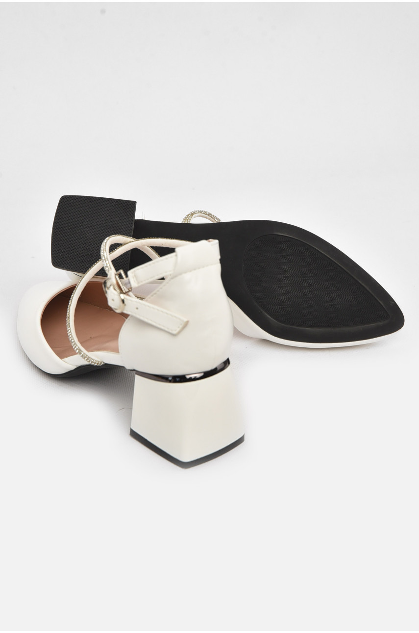 Босоножки женские белого цвета 1230-2 211043