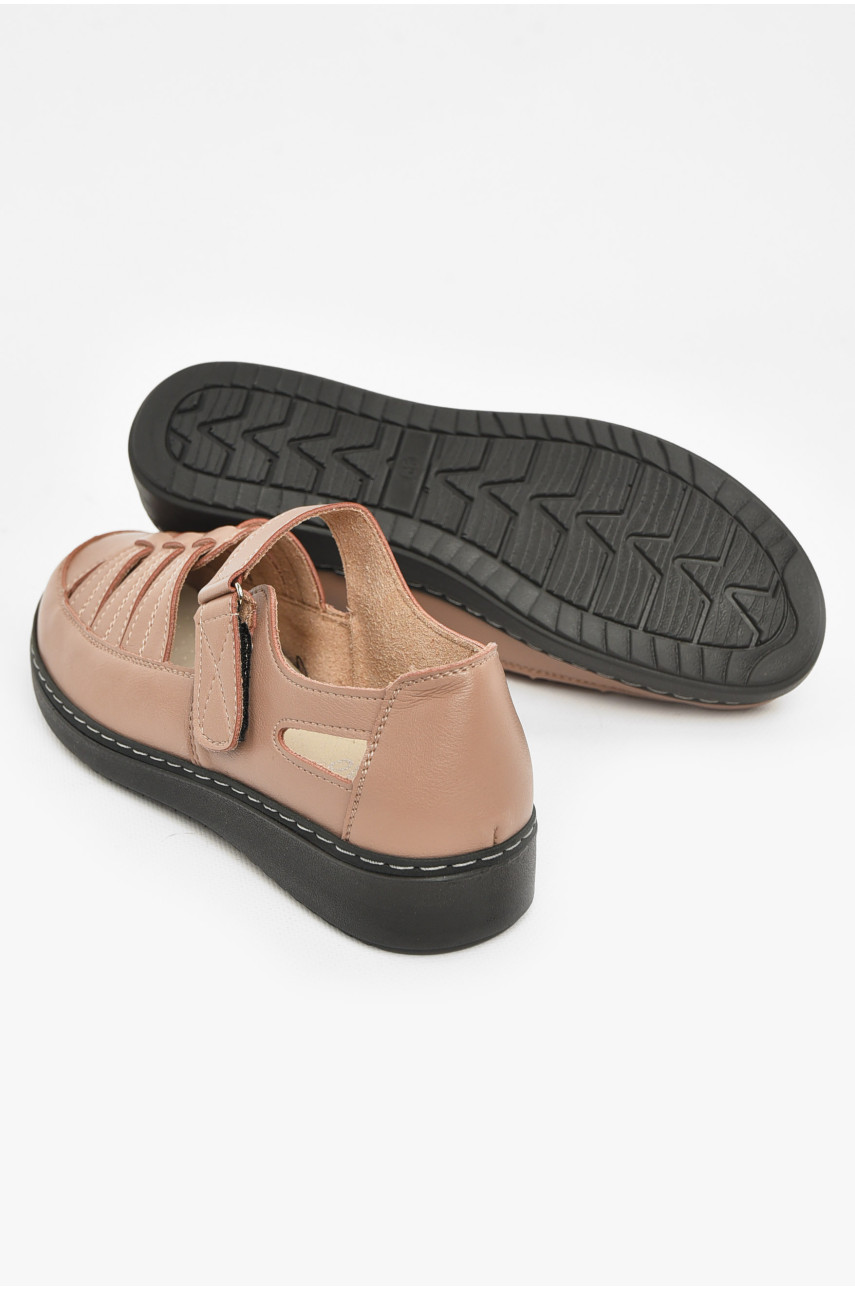 Босоножки женские темно-бежевого цвета 5512-11 211055