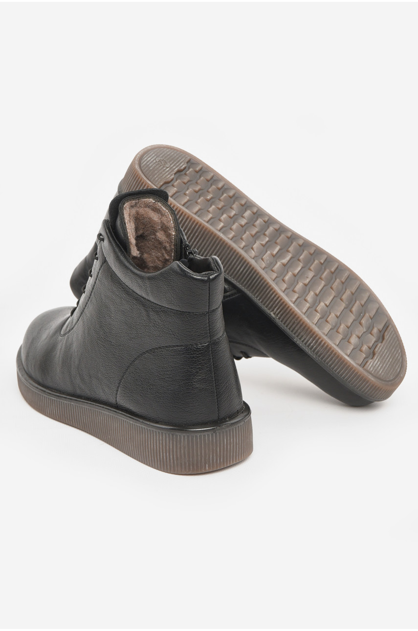 Ботинки женские зимние черного цвета 6803-1 211060 Ботинки женские зимние черного цвета 6803-1 211060