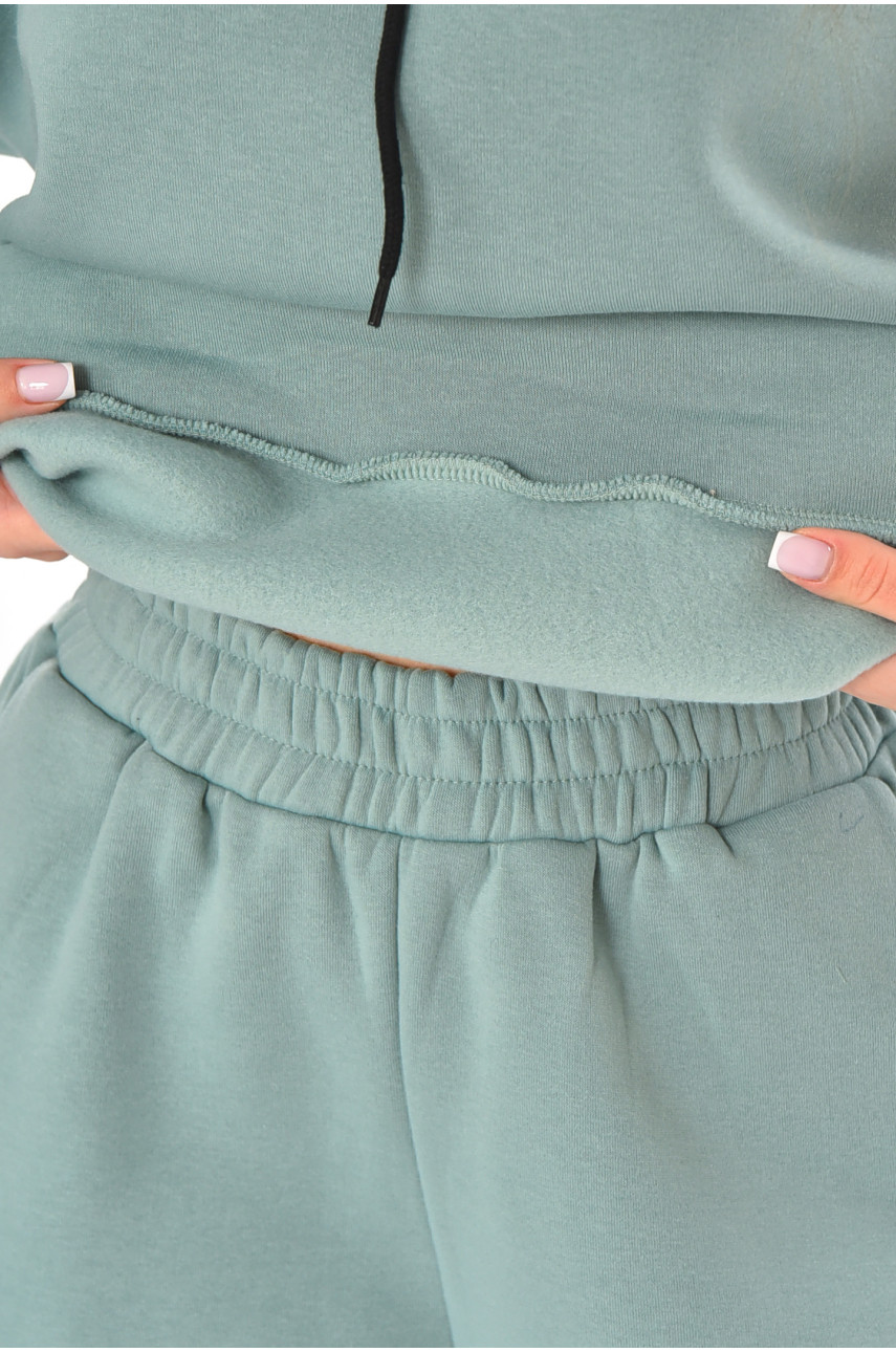 Спортивний костюм жіночий на флісі м'ятного кольору 02 211063