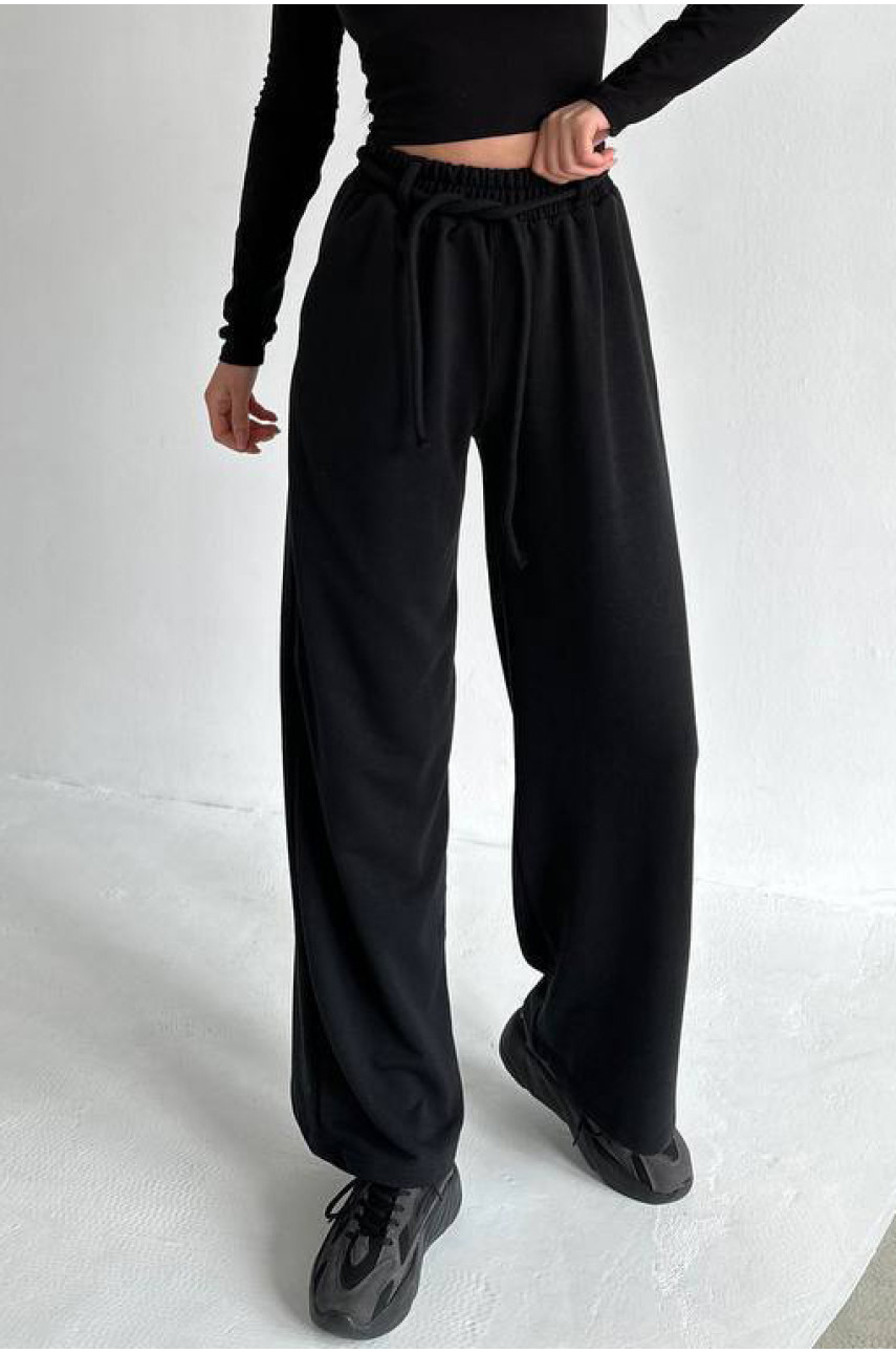 Штани жіночі однотонні чорного кольору 208 211067