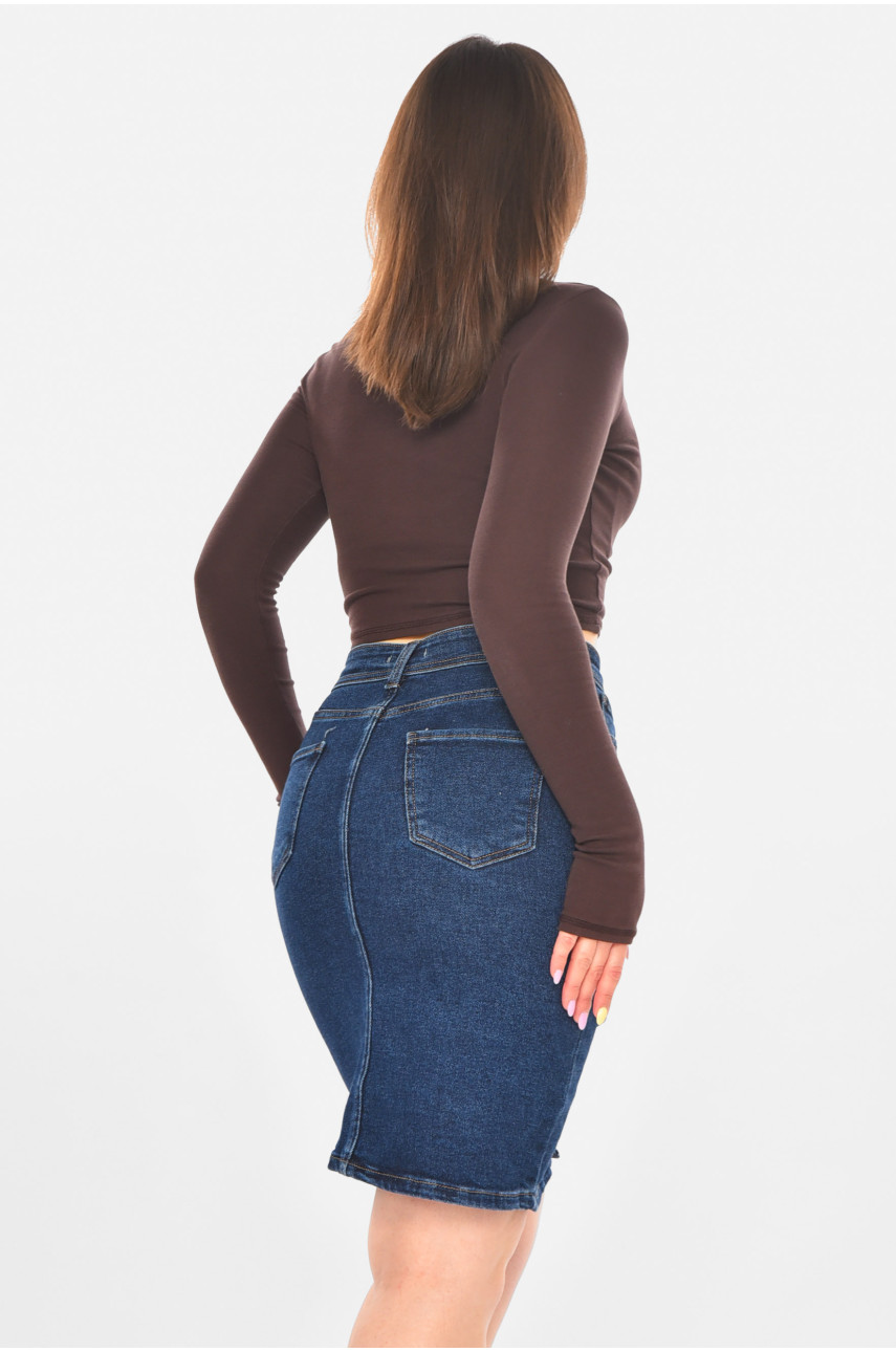 Юбка женская джинсовая синего цвета 4207 211089