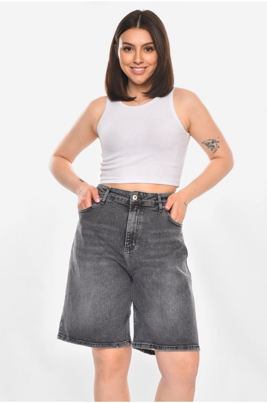 Шорти жіночі джинсові сірого кольору 5461-1 211091
