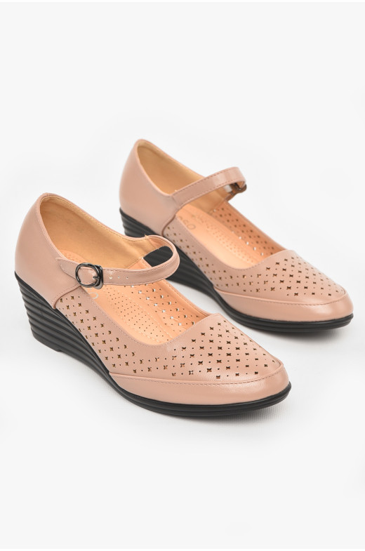 Туфли женские бежевого цвета Уценка 02-3с 211096