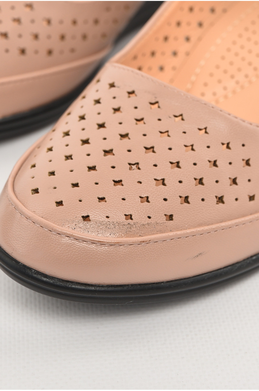 Туфли женские бежевого цвета Уценка 02-3с 211096