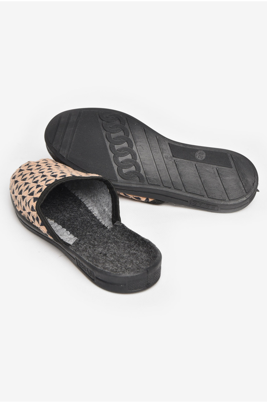 Тапочки женские бежевого цвета Ебіас асорті 211111