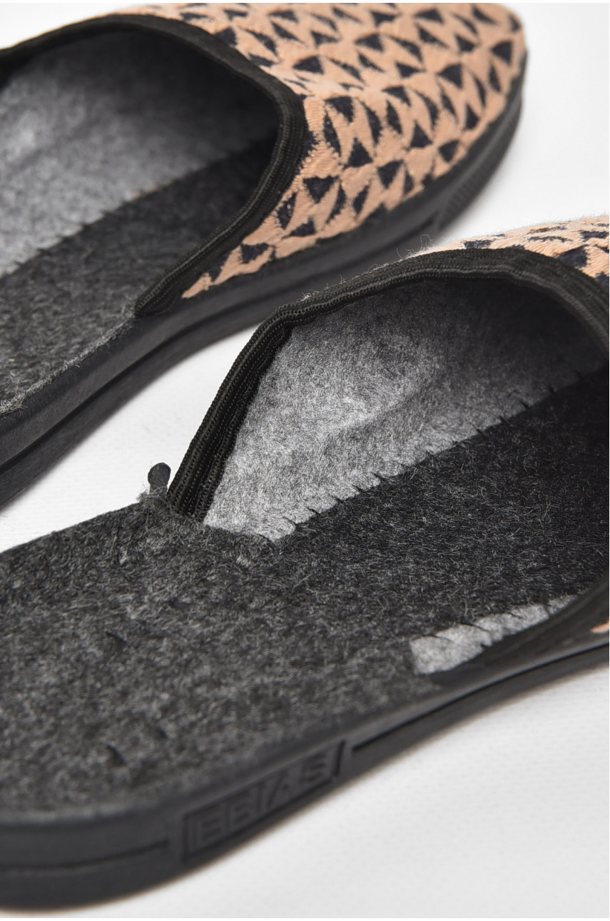 Тапочки женские бежевого цвета Ебіас асорті 211111