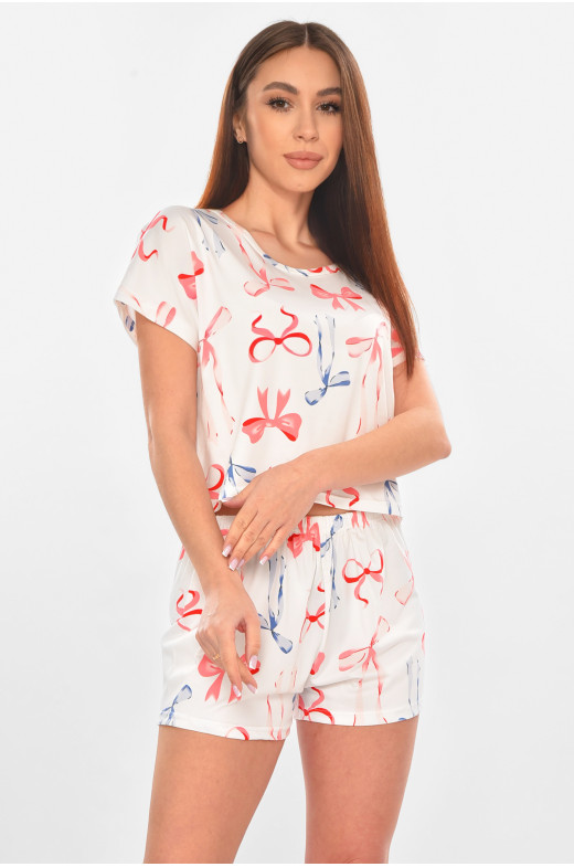 Пижама женская белого цвета с принтом 29301 211117