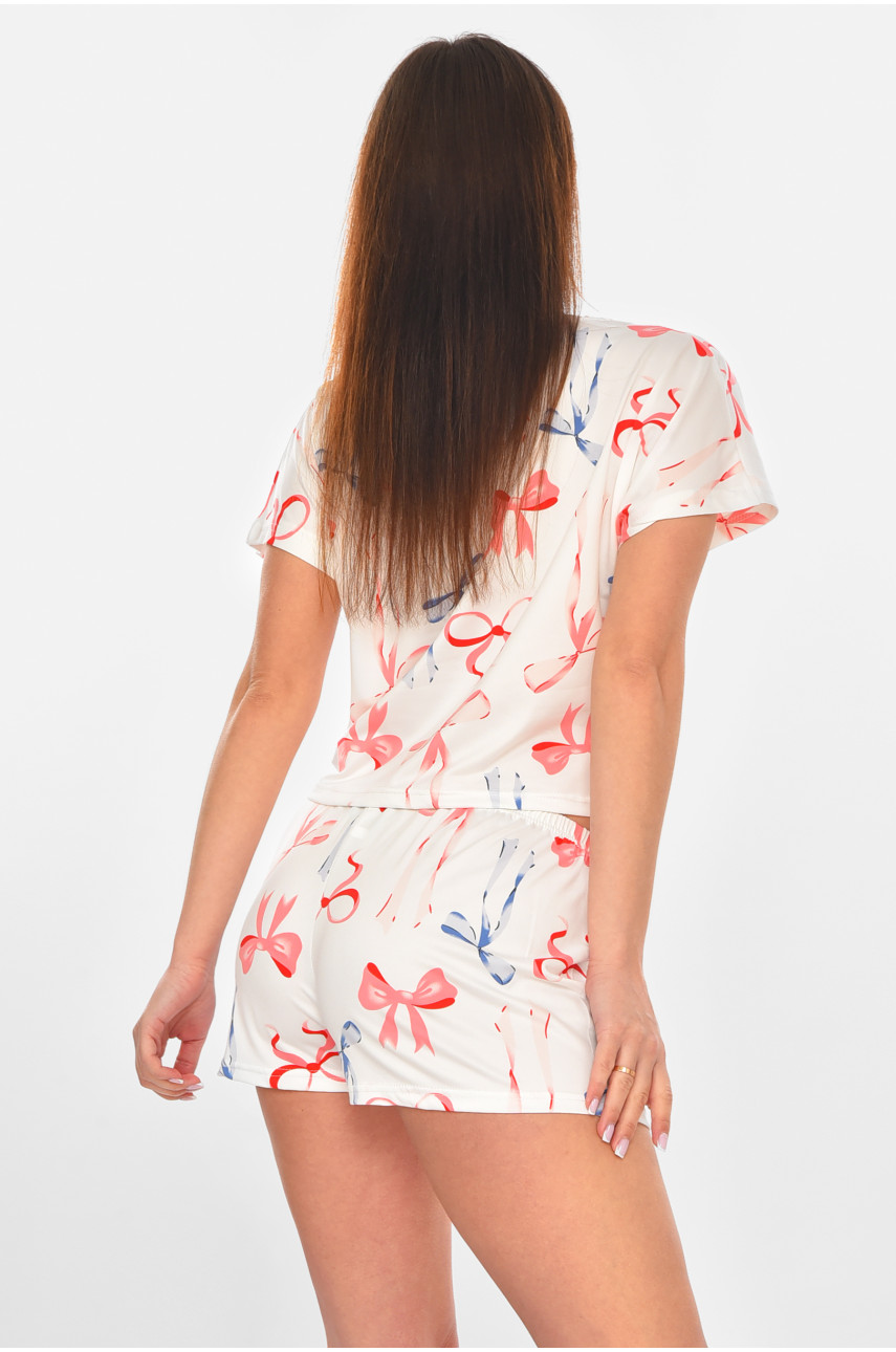 Пижама женская белого цвета с принтом 29301 211117