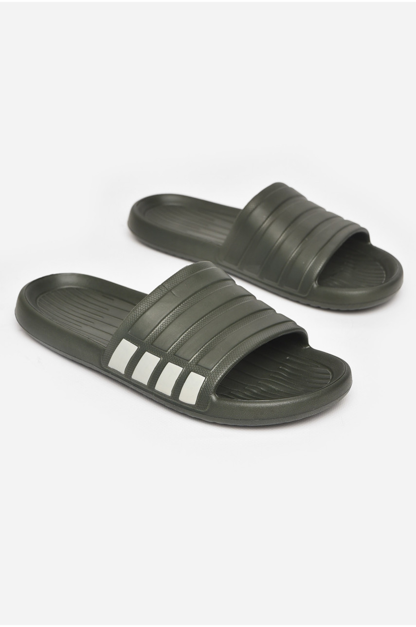 Шлепанцы мужские пена темно-зеленого цвета Уценка L-140 211122